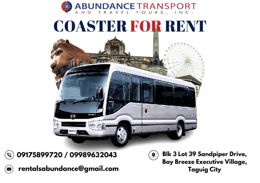 COASTER FOR RENT - BOOK YOUR DATES WITH US NOW ! in Alabang - Image 1