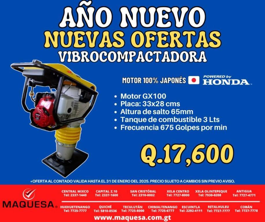 VIBROCOMPACTADORA HONDA en Guatemala - Imagen 3