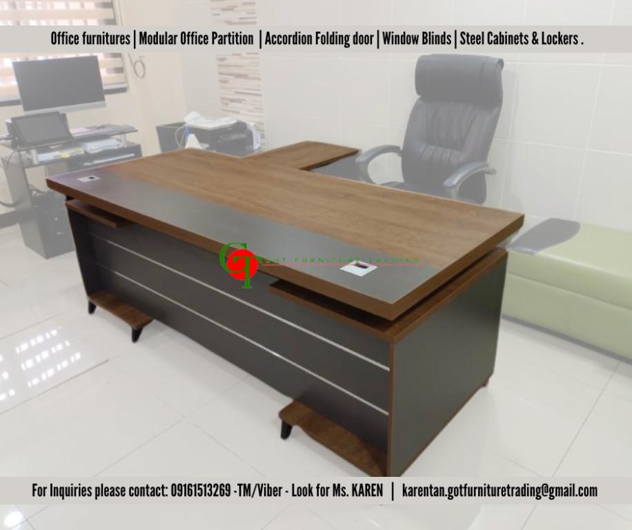 Executive L-type Office Table | Managers Table | Office Table. in Malate - Image 6