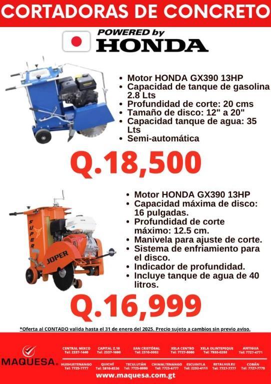 CORTADORAS DE CONCRETO Y ASFALTO MOTOR HONDA en Retalhuleu - Imagen 2