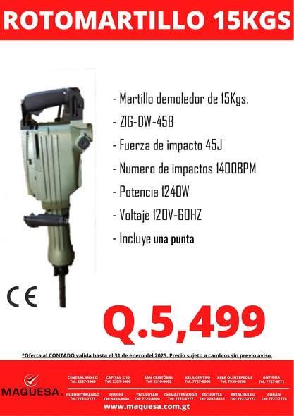 FEBRERO LOCO EN ROTOMARTILLO 15 KGS en Guatemala - Imagen 2