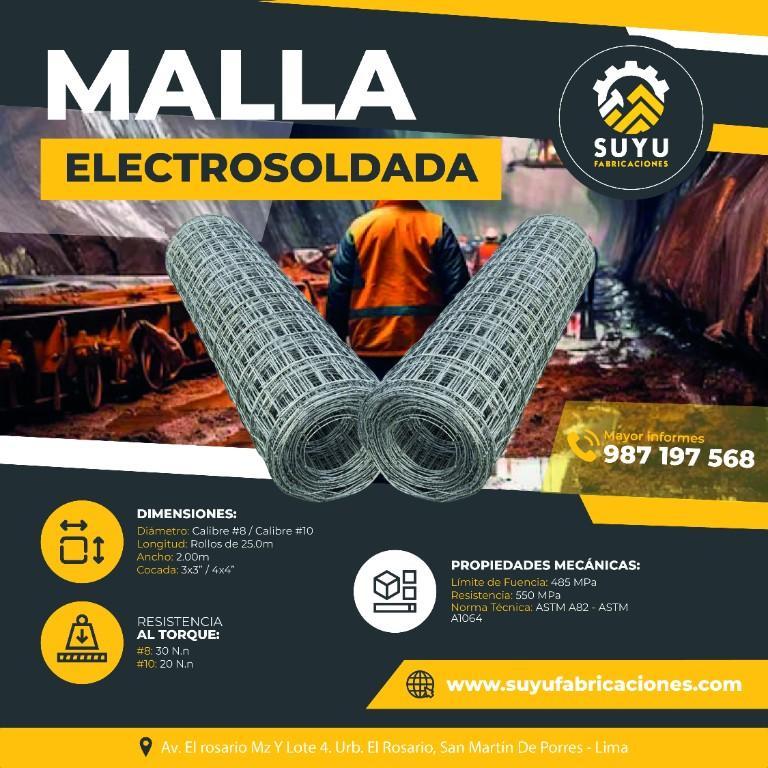 MALLAS ELECTROSOLDADAS ORIGINAL SUYU FABRICACIONES en Zarumilla - Imagen 1