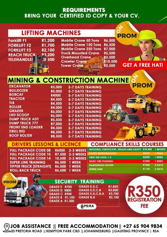 Enroll Today – Learn to Operate Heavy Machines & Drive in Benoni - Image 1