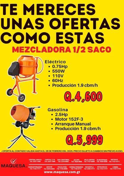 MEZCLADORAS 1/2 SACO en Guatemala - Imagen 4