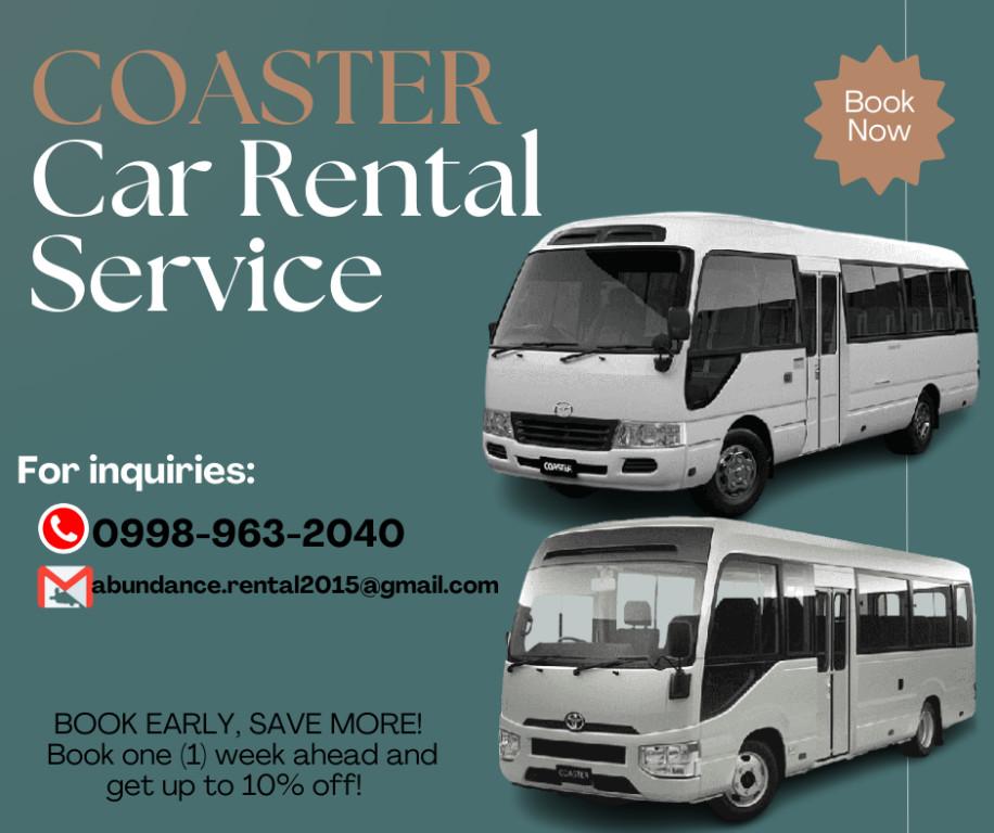 Coaster for Rent! Book Early, Save More! 09989632040 in Quezon City - Image 1
