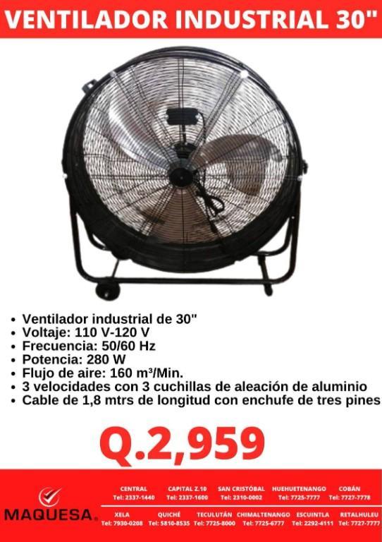 VENTILADOR INDUSTRIAL DE 30 en Guatemala - Imagen 2