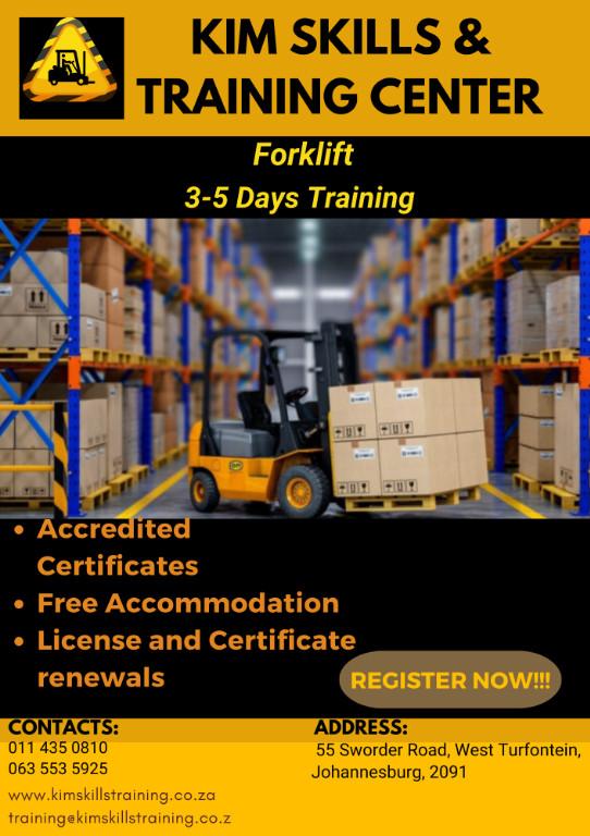 FORKLIFT TRAINING 3-5 DAYS 0635535925 in Randburg - Image 3