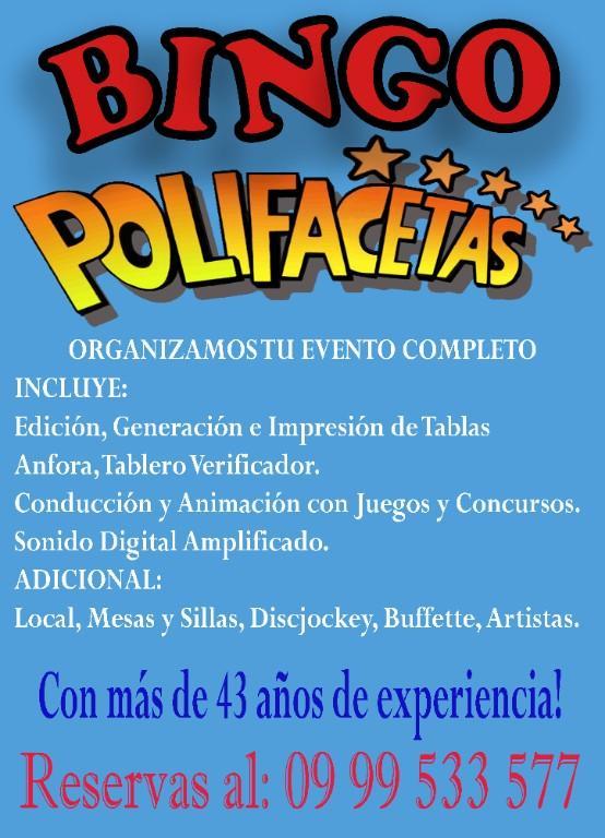 BINGO. ALQUILER ANFORA. GENERAMOS TABLAS. ANIMAMOS. ORGANIZAMOS. en Guayaquil - Imagen 1