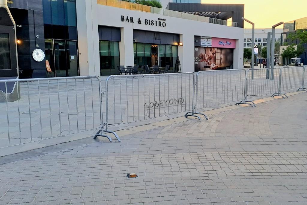 Galvanized Police Barriers Fence for Rent in Dubai - Image 1