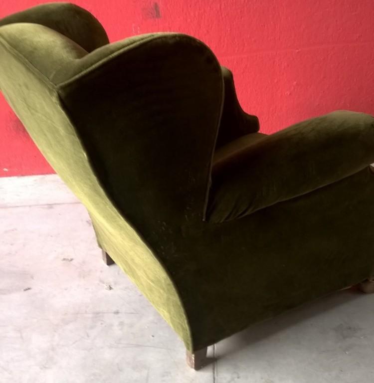 SILLÓN OREJERO CLÁSICO. COMODÍSIMO. AMPLIO. TERCIOPELO ORIGINAL en España - Imagen 2