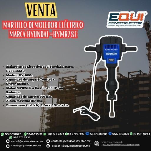 Martillo Demoledor Eléctrico marca HYUNDAI modeloHYMR78-CAMPECHE en Temapache - Imagen 1