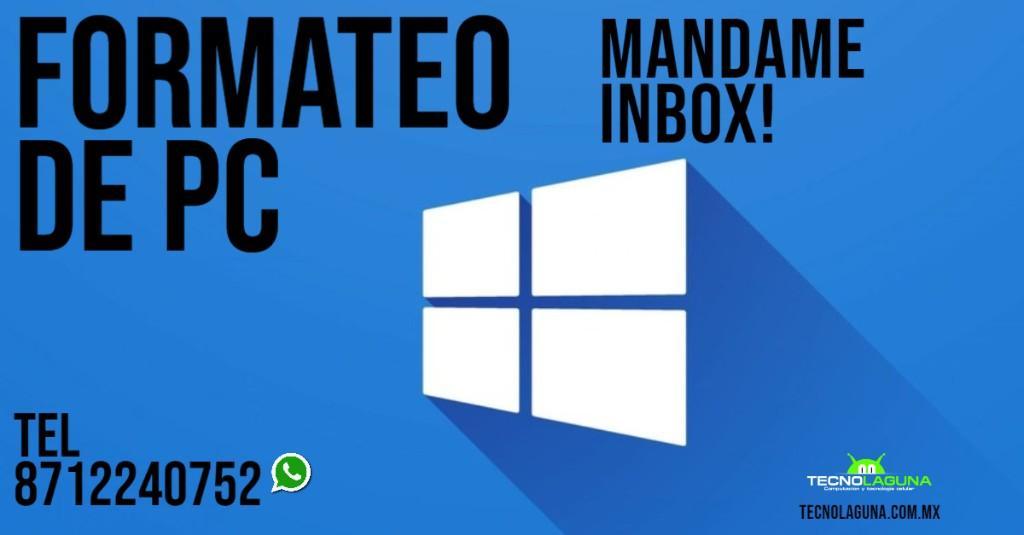 FORMATEO DE COMPUTADORAS en Torreón - Imagen 1