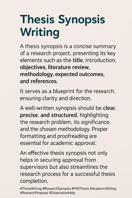 Thesis Synopsis Writing in Pārassāla - Image 1