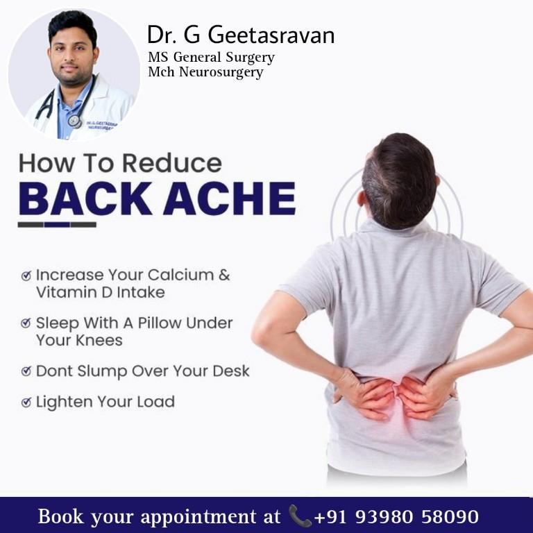 Tips To Avoid Back Pain- Dr Geetasravan in Vijayawada - Image 1