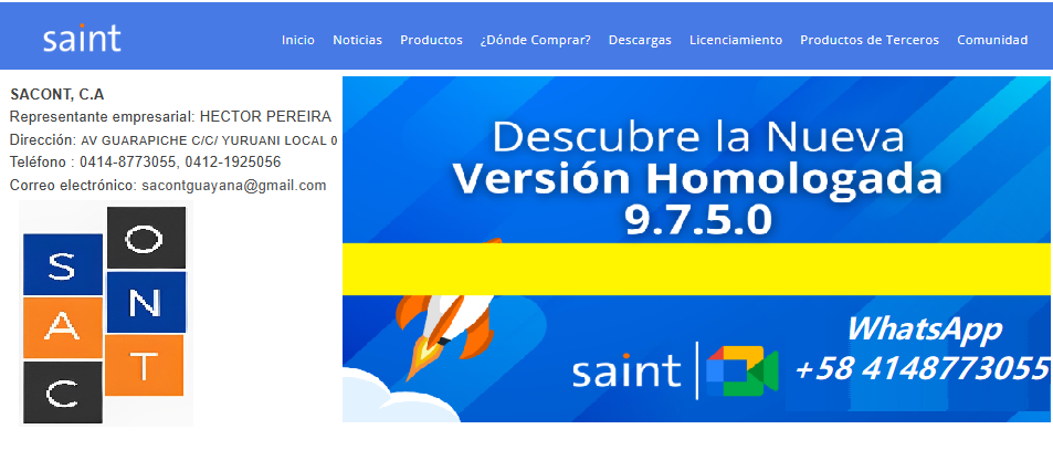 Saint Homologado en Venezuela - Imagen 1