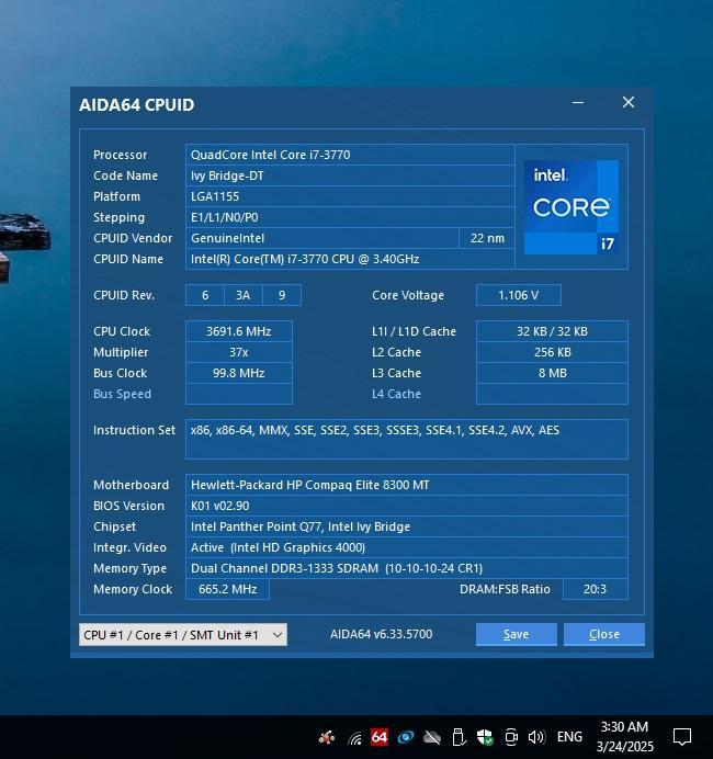 Used Intel® Core™ i7-3770 Processor / LGA1155 / 4 Core 8 Thread in Kampong Selayang - Image 5