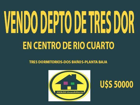 VENDO DEPTO DE TRES DORMITORIOS CENTRICO en Río Cuarto - Imagen 1