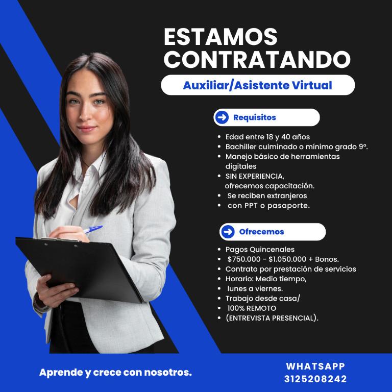 Auxiliar/Asistente Virtual en Bogotá - Imagen 1
