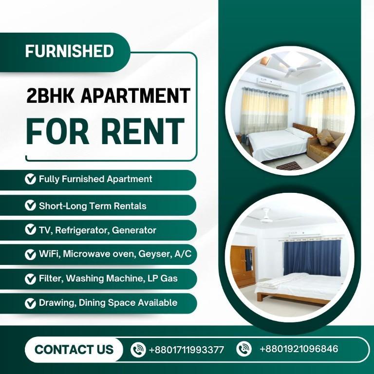 Rent Furnished 2 Bedroom Flat In Bashunhdhara R/A in Dhaka - Image 1