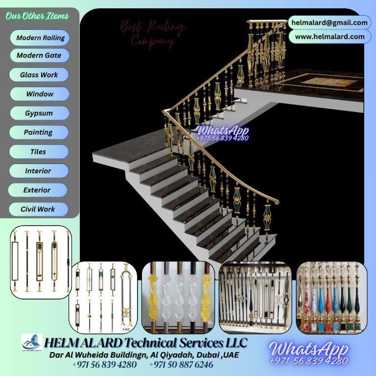 Staircase Railing, Home Railing, Modern Staircase, Ajman UAE, in Ajman - Image 1