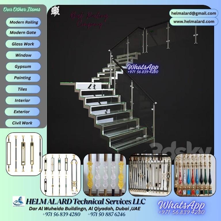 Staircase Railing, Home Railing, Modern Staircase, Ajman UAE, in Ajman - Image 2