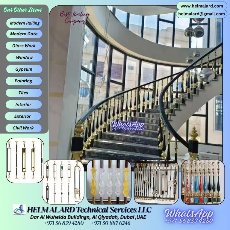 Staircase Railing, Home Railing, Modern Staircase, Ajman UAE, in Ajman - Image 20