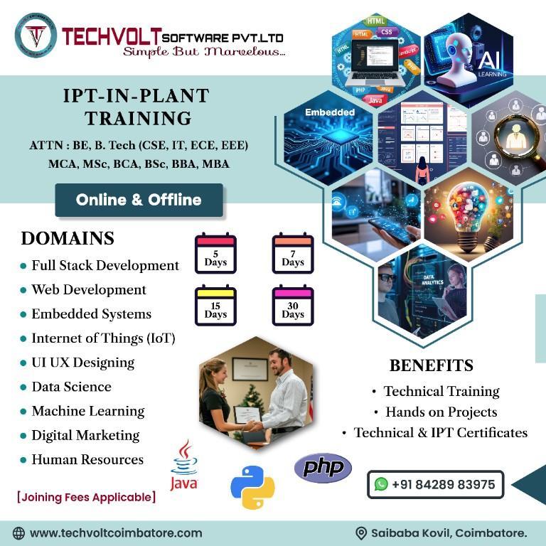SUMMER INTERNSHIP AND TRAINING PROGRAM in Pasumalai - Image 1