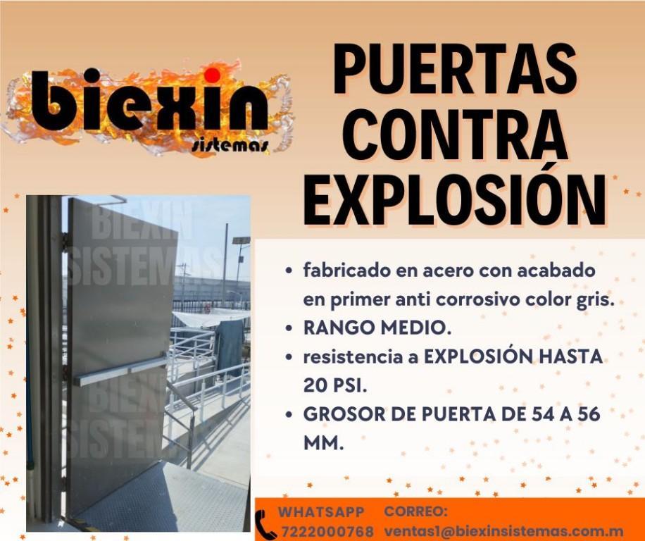Puerta resistente a explosion e incendio en Metepec - Imagen 1