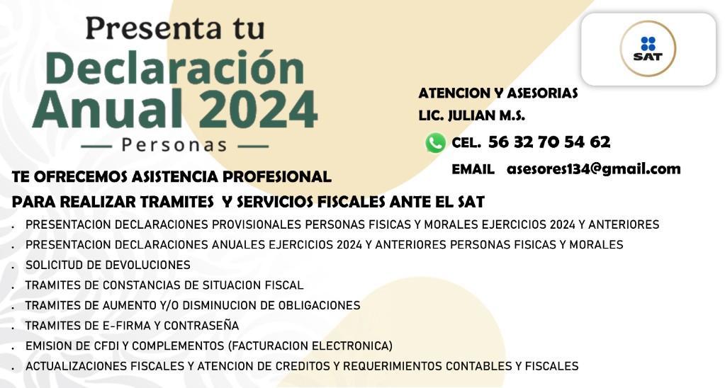 SERVICIOS PROFESIONALES FISCALES Y CONTABLES ANTE SAT en México - Imagen 1