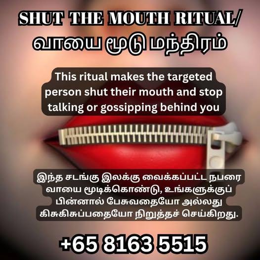 Shut The Mouth Ritual in Singapore - Image 1