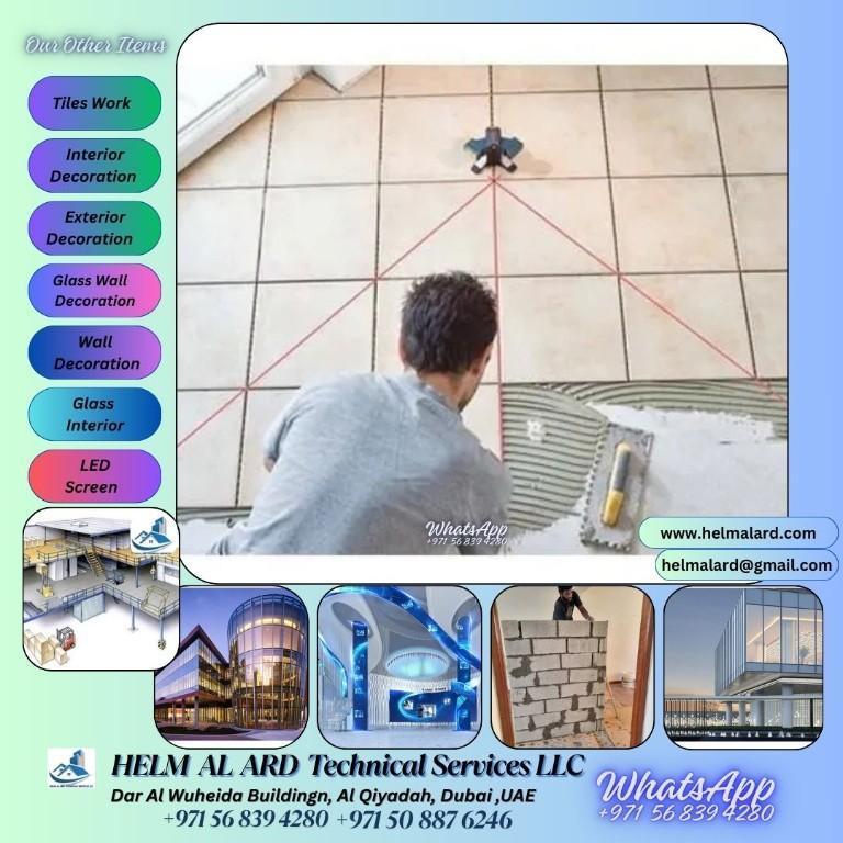 Paints, Tiles, Staircase, Railing, Balcony, Glass Work, Manufact in Ajman - Image 2
