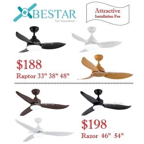 Ceiling Fan with LED Light Aspire Lightings Climate Voucher in Bishan - Image 1