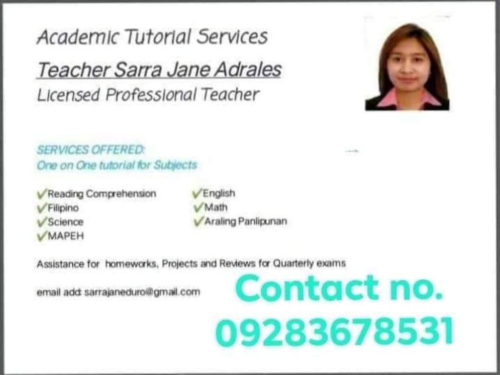 Academic Tutorial Service in Paco - Image 1