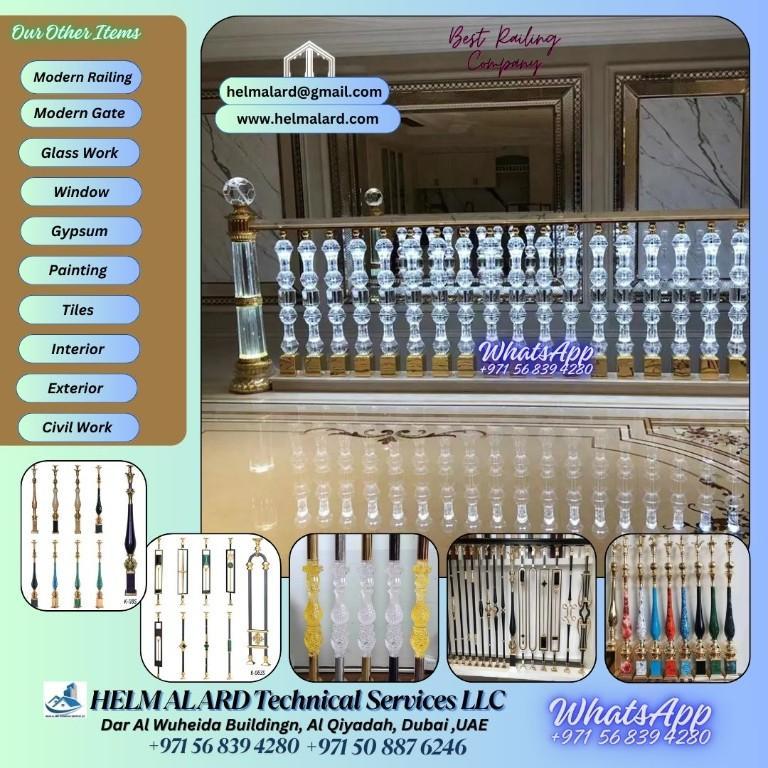 Staircase New models Abu Dhabi Acrylic Railing in Abu Dhabi - Image 11