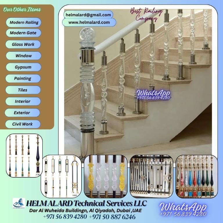 Staircase New models Abu Dhabi Acrylic Railing in Abu Dhabi - Image 12