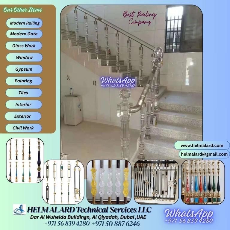 Staircase New models Abu Dhabi Acrylic Railing in Abu Dhabi - Image 14