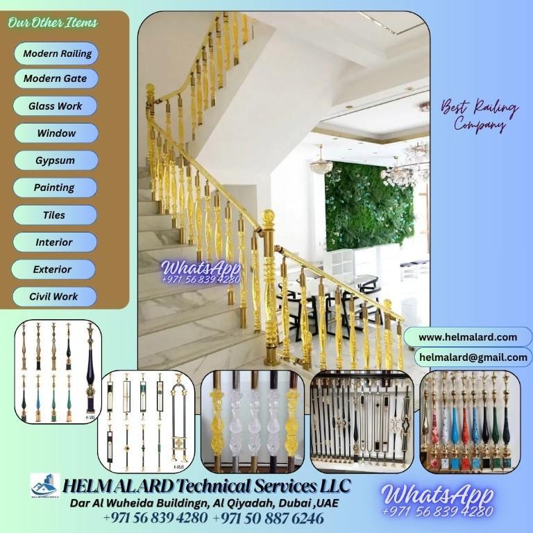 Staircase New models Abu Dhabi Acrylic Railing in Abu Dhabi - Image 16