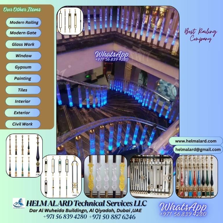 Staircase New models Abu Dhabi Acrylic Railing in Abu Dhabi - Image 20