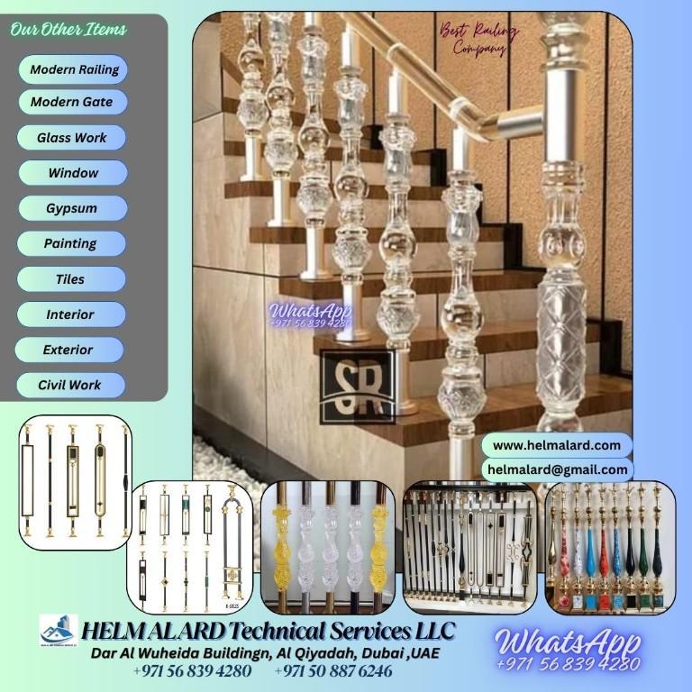 Railing, Stair Railing, Modern Staircase, Balcony in Ajman - Image 1