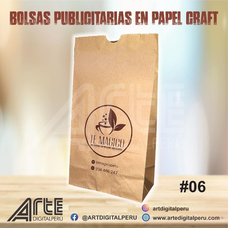 BOLSAS ECOLOGICAS PERSONALIZADAS DE PAPEL CRAFT en Lima - Imagen 4