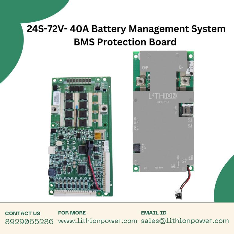 Smart BMS 24S 72V 40A Balance Charging & Overcurrent Protection in India - Image 1