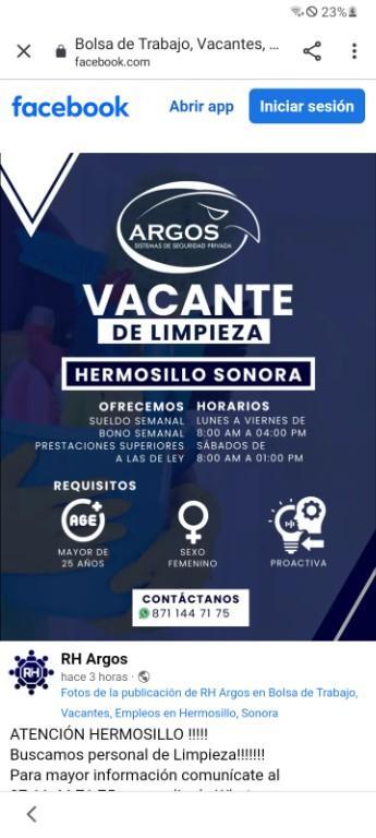 Busco trabajo tengo disponibilidad de horario en Hermosillo - Imagen 1