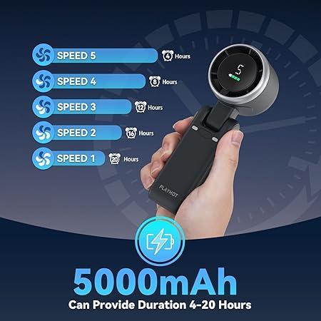 Portable Handheld Turbo Fan, 5 Gear Wind, Battery Operated in Utica - Image 3