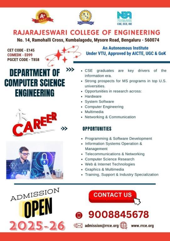 2025–26 Admissions Open for Computer Science Engineering College in India - Image 1