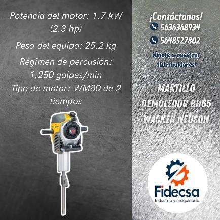 Martillo Demoledor BH65 Wacker Neuson CHIAPAS en México - Imagen 1