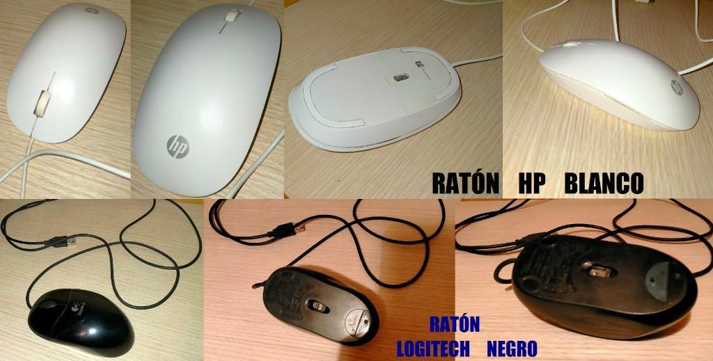 RATÓN BLANCO HP Y RATÓN NEGRO LOGITECH 8 € en Alcobendas - Imagen 1