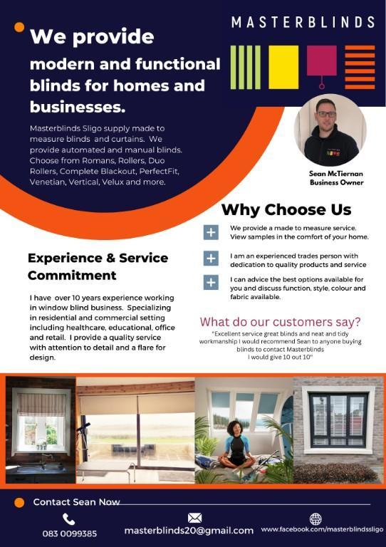 Masterblinds – Expert Window Coverings for Home & Business. in Sligo - Image 1