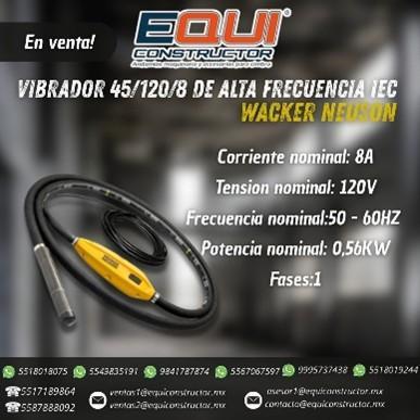 Vibrador Monofásico IEC 8A 45mm Wacker Neuson en La Candelaria Tlapala - Imagen 1