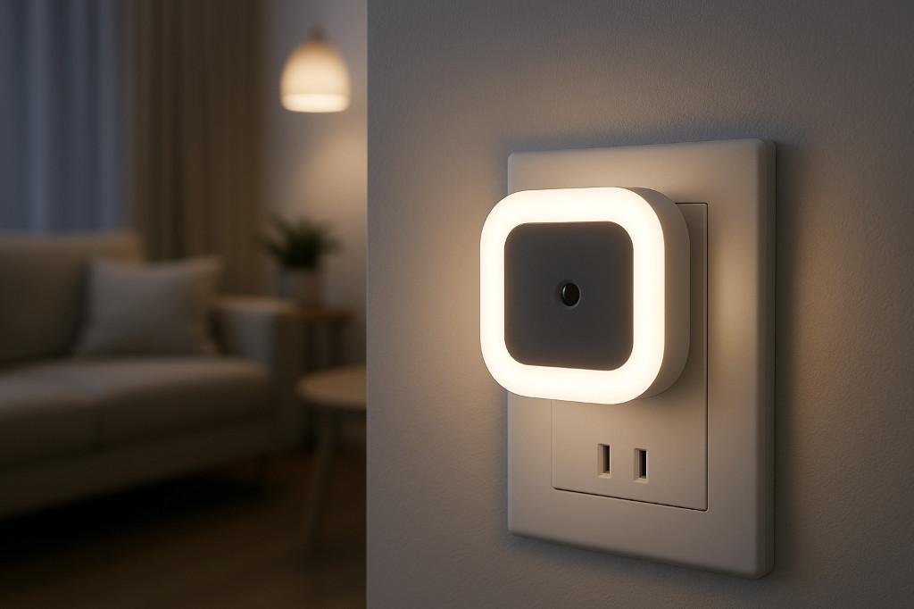 LED Night Light Sensor 0.5W Auto On/Off Plug Lamp (Dual Mode) in India - Image 4