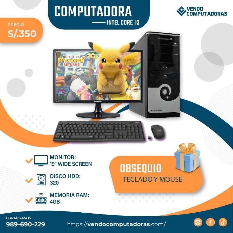 Computadora Core i3 con Monitor 19” en Lima - Imagen 2